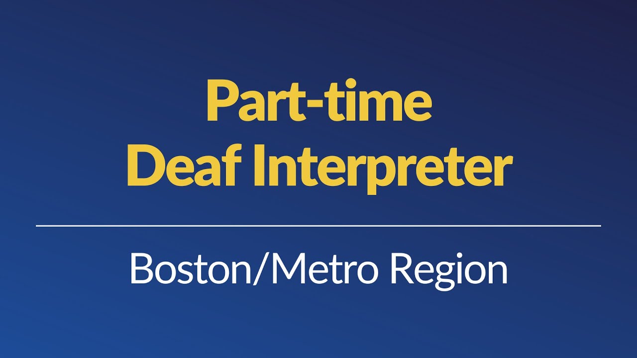 MCDHH Job Post Now Live: Part-time Deaf Interpreter Position