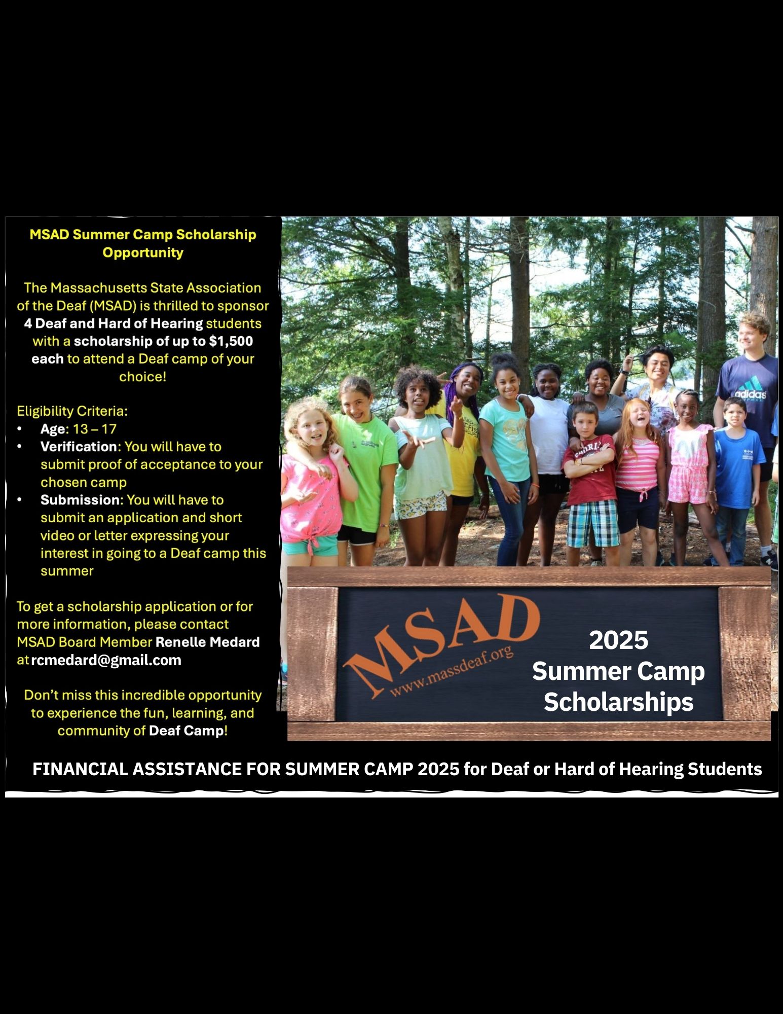 2025 Summer Camp Scholarships Opportunity