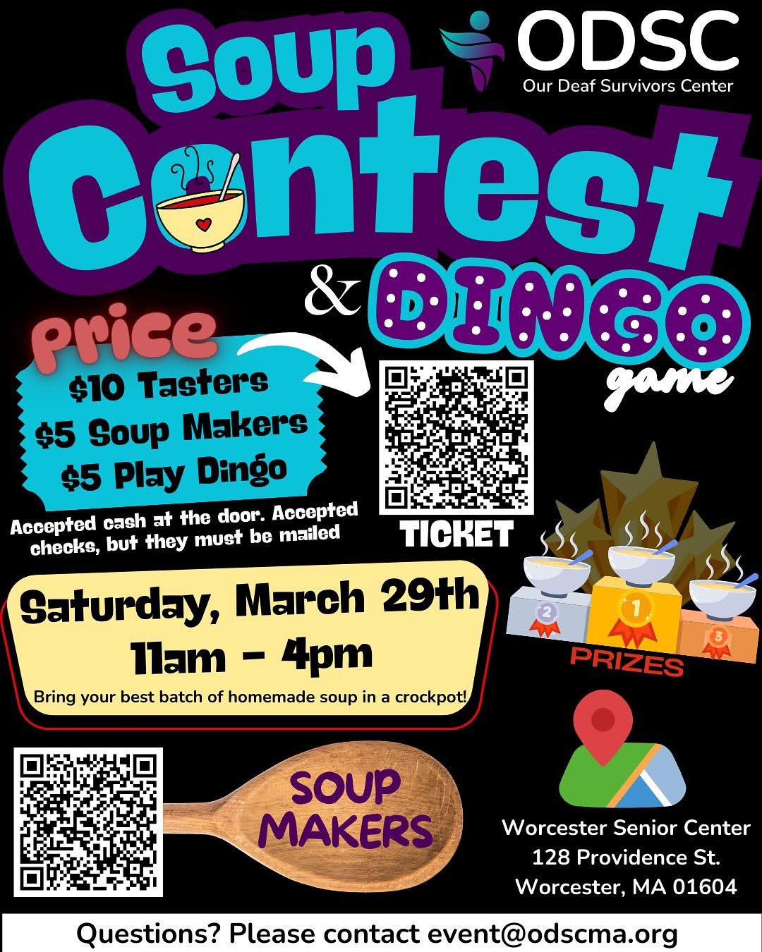 OUR DEAF SURVIVORS CENTER // SOUP CONTEST & DINGO