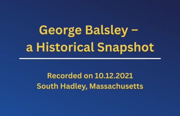 George Balsley — A Historical Snapshot (April Deaf History Month)